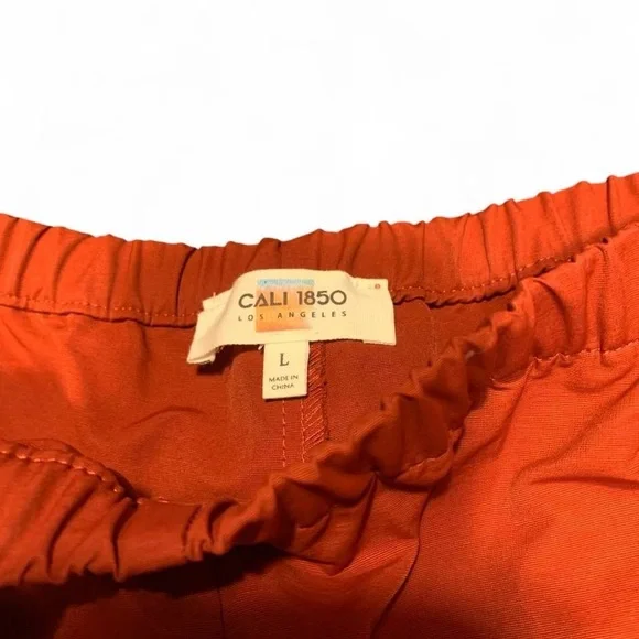 Wide-Leg Track Pants with Side Stripes - Rust - Picture 4 of 4